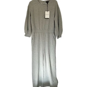 Who What Wear Wide Leg Heather Gray Jumpsuit Womens Small Oversized Long Sleeve - Picture 1 of 20