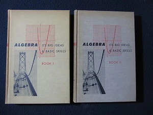 Algebra Book I and II: Its Big ideas and Basic Skills 1954 - Incl. Shipping!! - Picture 1 of 7