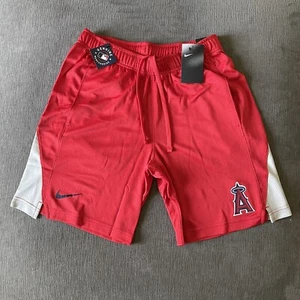 NWT Nike MLB LA Anaheim Angels Baseball Shorts Red Men’s Size M L XL N256-135N  - Picture 1 of 12