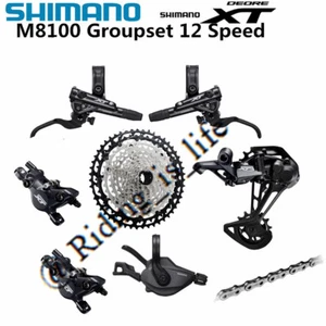 SHIMANO XT M8100 1x12 Speed MTB Groupset W/M8100 Brake Set Resin Ice-Tech 5 Pcs - Picture 1 of 10