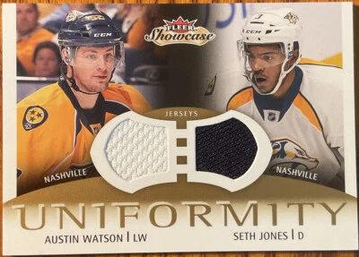2013-14 Fleer Showcase Uniformity A. Watson/S. Jones #U-WJ Nashville Predators - Image 1 of 2