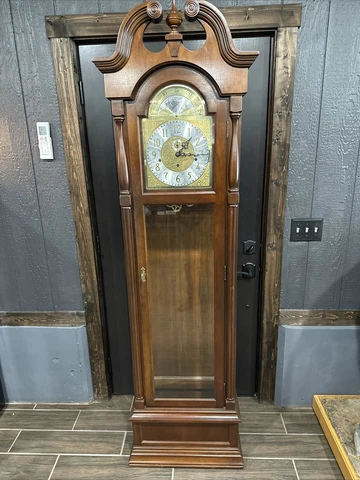 1990’s Ridgeway Grandfather Clock Cherry Finish Model # 281 Cover