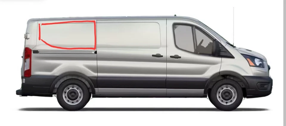 2024 Ford Transit 350 HD HR Cargo AWD Passenger Rear OEM Window - Изображение 1 из 1