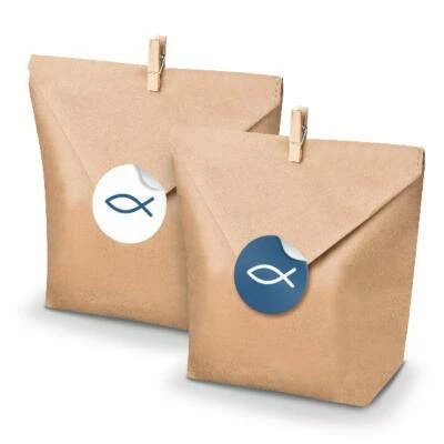 itenga SET Fußabdrücke(Motiv31 ) 24x Geschenktüten Gastgeschenk Taufe Geburt - Bild 1 von 2