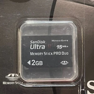 SanDisk Ultra II 2GB Memory Stick PRO Duo Card 15 MB/s - SDMSPDH-002G-A11 - Picture 1 of 1