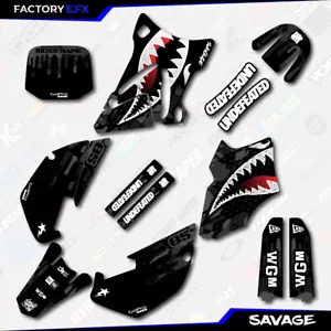 Black Savage Racing Camo Graphics kit fits 02-14 Yamaha Yz85 YZ 85 # Plate - Bild 1 von 2