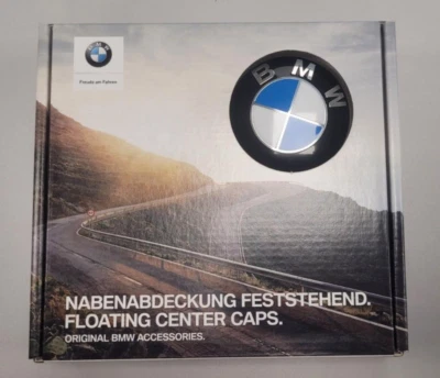 Genuine BMW Floating Alloy Wheel Hub Centre Caps (Set of 4) - 65mm - 36122455269 - Image 1 of 2