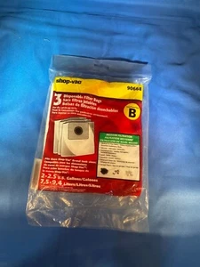 Shop Vac 90668 Type B Filter Bags - 2 to 2.5 Gallons, 3 Pack - Picture 1 of 2