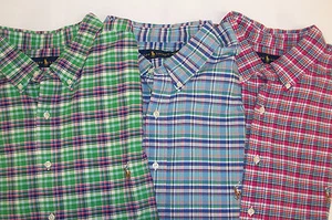 Polo Ralph Lauren Plaid LS Oxford Sport Shirt $89-98 W/ Multicolor Pony Logo NWT - Picture 1 of 15