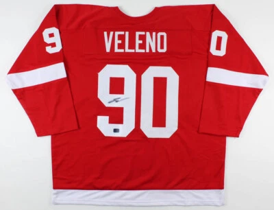 Joe Veleno Signed Red Wings Jersey (Veleno COA) Detroit's Top Rookie Prospect - Image 1 of 4