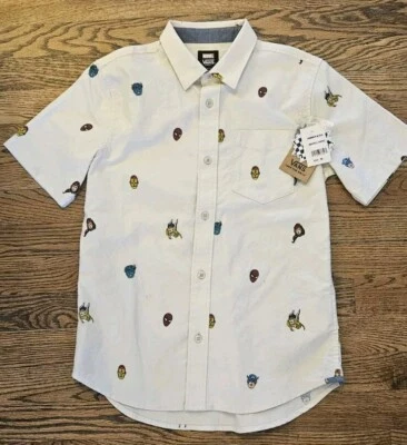 Vans x Marvel Houser Super Hero Button Up Short Sleeve Boys Medium New W Tags  - Image 1 of 4