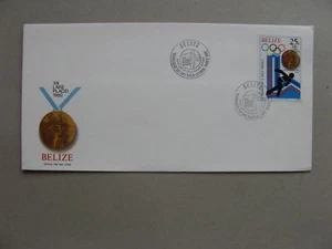 BELIZE, cover FDC 1980, Olympic Winter Games Lake Placid, stamp imperforated - Picture 1 of 1