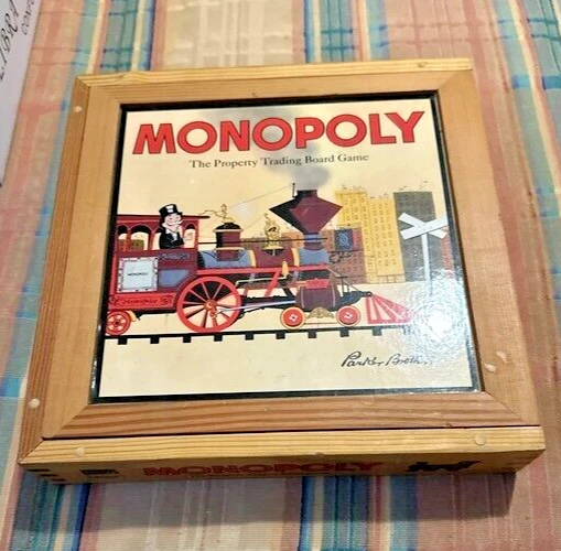 Monopoly Nostalgia Wooden Box Edition Board Game Parker - 2003 """" - Image 1 of 2