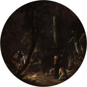 Salvator Rosa: "Escenas de brujería IV - Noche" — Impresión artística de giclee - Imagen 1 de 7
