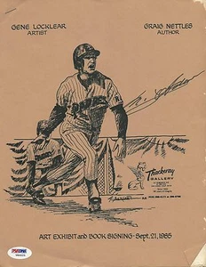 Gene Locklear Signed Original Art Exhibit Program PSA/DNA COA Padres Autograph - Picture 1 of 6