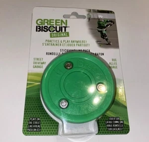 Green Biscuit Orginal Hockey Passing Training Puck - NEW!!! - Picture 1 of 2