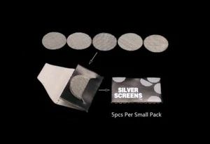 100 piezas pantallas de pipa de plata para filtros de pipa de metal vidrio acrílico de madera y tabaco - Imagen 1 de 8