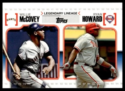 2010 Topps Legendary Lineage Willie McCovey/Ryan Howard San Francisco - Image 1 of 2