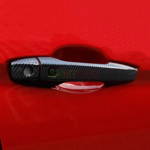 For Mitsubishi Outlander PHEV 2022 RHD Carbon Side Car Keyless Door Handle Cover - Picture 1 of 6