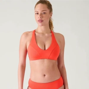 NWT Athleta Triangle BIKINI TOP, Size S (4/6) Poppy Red Orange #823853 - Picture 1 of 6