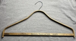 Antique Wooden Clothes Hanger Advertising Philadelphia Antique - Picture 1 of 11