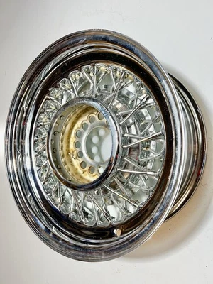 Llanta Ford Wire 15" vintage 15x5 patrón Chevy cromada 5x5/4,5/4,75 Foto 1 de 4