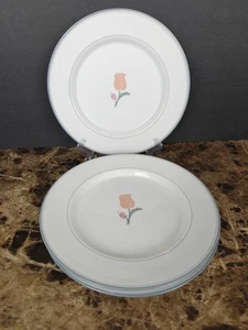 Set Of 3 Dansk Tivoli La Tulipe Gray 9” Salad Plates - Picture 1 of 7