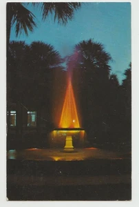HOLLER FOUNTAIN Night STETSON UNIVERSITY Worlds Fair Deland Florida FL Postcard - Picture 1 of 2