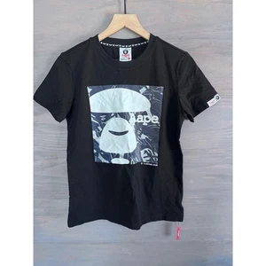 Aape By a Bathing Ape Herren Camouflage Moon Face Streetwear Hemd schwarz Medium neu mit Etikett - Bild 1 von 4