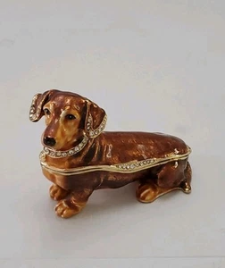 Caja de baratija/joyero Dachshund con joyas para perro - Imagen 1 de 8