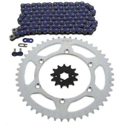 Kawasaki KX500 KX 500 1989-2004 cadena y piñón azul 13/49 116L Foto 1 de 4