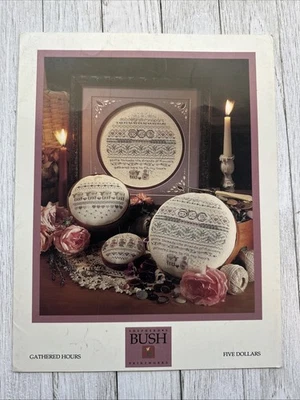 CROSS STITCH PATTERN "GATHERED HOURS" SAMPLER, BY SHEPHERD'S BUSH, VINTAGE - Image 1 of 3