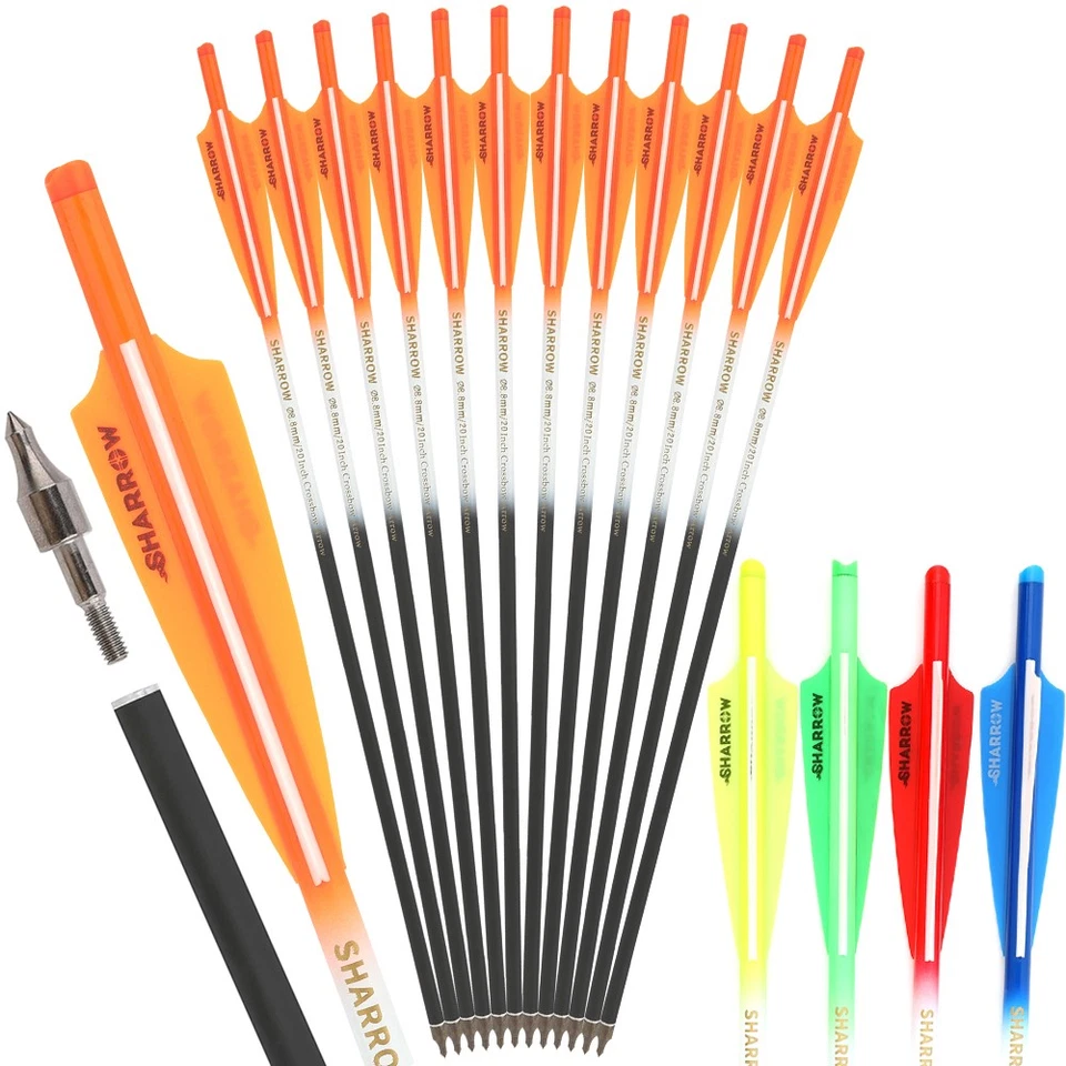 16" 17" 18" 20" 22" Carbon Bolts Archery Arrows 4" Vanes Mini Bow Hunting Target - Image 1 of 4