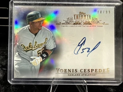 2013 Topps Tribute - Autograph Yoenis Cespedes #TA-YC /99 (AU) Oakland A’s - Image 1 of 2