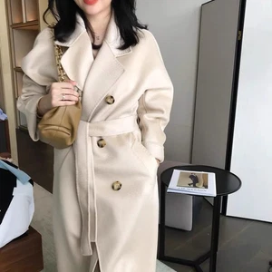 Abrigo largo de lana de cachemir de doble cara Max Mara para mujer - Imagen 1 de 38