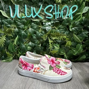 Vans Hawaiian Hibiscus Slip On Women’s 8 Shoes GORGEOUS ~RARE~ - Picture 1 of 9