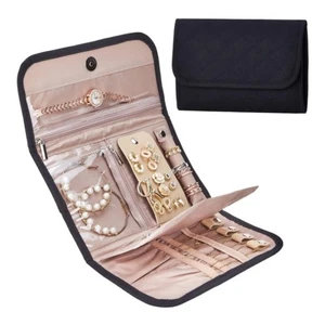 Estuche organizador plegable para joyas de viaje rollo de almacenamiento de joyas bolsa para joyas - Imagen 1 de 13