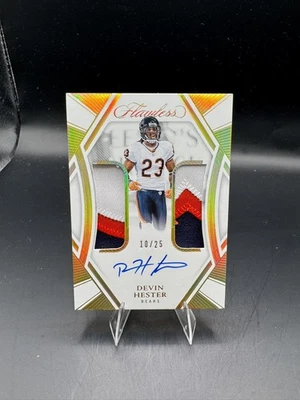 2024 Panini Flawless #DPA-DHR Devin Hester Dual Patch Autographs #/25 - Image 1 of 2