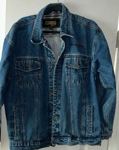Men’s Denim Jean Jacket Cobra Certified Size XL - Picture 1 of 7