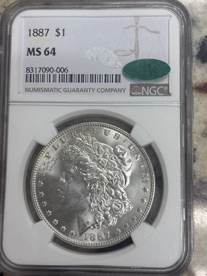 1887 Morgan Silver Dollar NGC MS-64 - Image 1 of 2