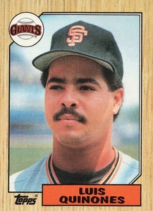 1987 Topps Baseball Rookie Card Luis Quinones San Francisco Giants #362 - A - Picture 1 of 2