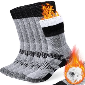 Merinowolle Socken für Damen und Herren warm Thermo Stiefel Wandersocken 3 Paar ML - Bild 1 von 6