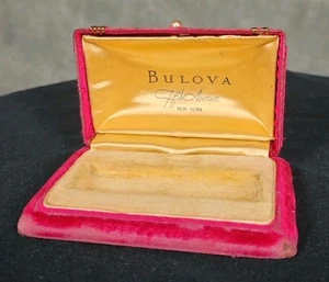 Vintage Bulova Fifth Avenue New York Red Velvet Watch - Picture 1 of 9