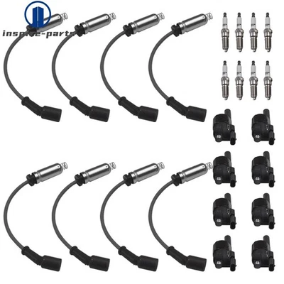 Round Ignition Coil & Spark+Wire Fit Chevy Silverado 1500 GMC Sierra Yukon UF742 - Image 1 of 4