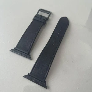 Hermes Apple Watch Leather Band Veau Swift Black 40mm Simple Tour Strap - Zdjęcie 1 z 5