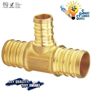 PEX Fitting Reducing Tee 1" x 1" x 1/2" (121-17) - LEAD FREE - Picture 1 of 1