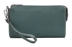 FOSSIL Gift Wristlet Handgelenktasche Utensilientasche Tasche Blue blaugrau Neu - Bild 1 von 3