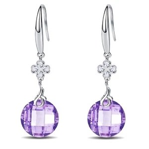 Damen Ohrringe 925 Sterling Silber 5A Schildkrötenmuster Kristall Ohrringe - Bild 1 von 31