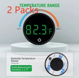 2Aquarium Digital Thermometer LED Fish Tank Temperature Gauge with Touch Screen* - Picture 1 of 15