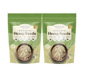 2 x Hemp Foods Australia Organic Hemp Seeds Hulled 1kg Total 2KG - Picture 1 of 3